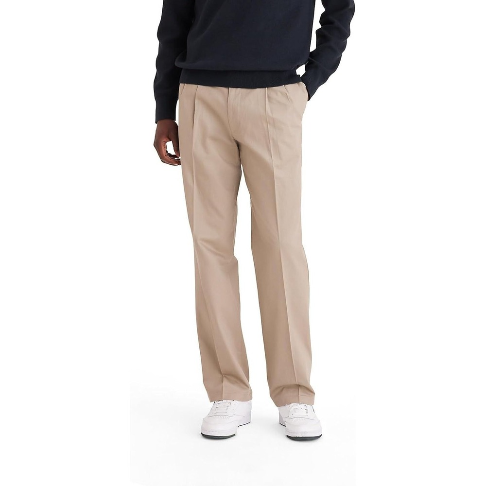 Dockers Relaxed Signature Khaki Lux Cotton Stretch Pants - Timberwolf - 42x32